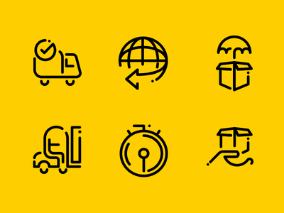 Shipping Minimal Line Icons