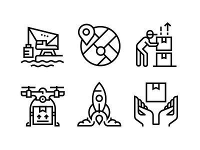 Logistics Line Icons icon icon set icons line logistics outline pack pixel perfect ui ux vector