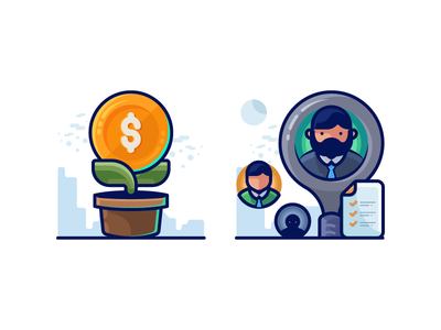 Business Icons Set avatar business color icons icons set illustrations job money outline outline illustration recruitment ui vector
