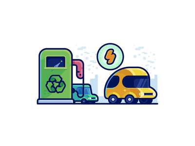Electric Car Icon car color electric car energy icon icons iconset line outline icon transportation ui ux vector