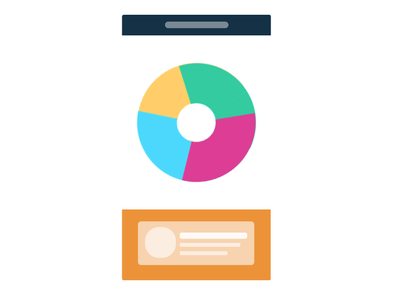 Overview First - Circle Chart animation chart interaction design pie pie chart principle