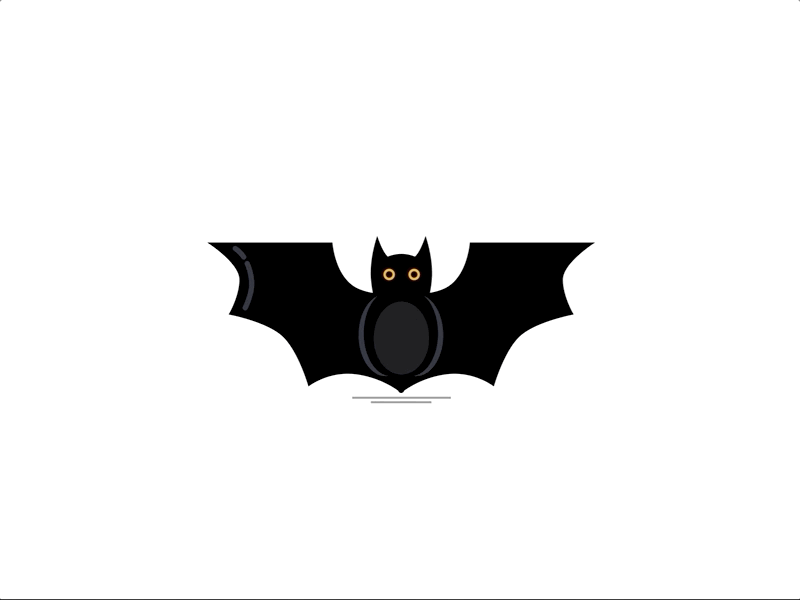 Bat animation bat bird blink halloween illustration