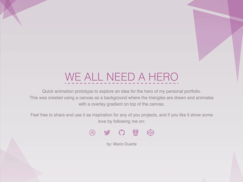 Web Hero Animation animation canvas css 3 front end javascript uiux web design