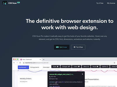 CSS Scan Pro - The definitive browser extension for web design.