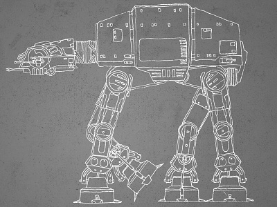 imperial at-at walker hoth illustration imperial lucas movie space star wars walker