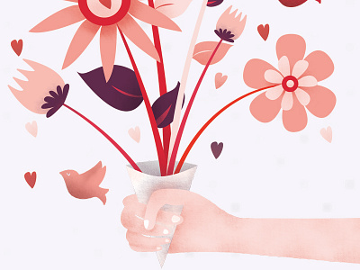 flowers dove flower hand illustration love texture valentines
