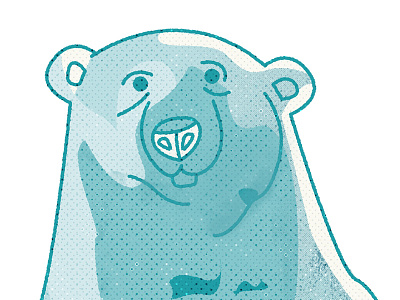 ursus maritimus animal arctic bear blue cool illustration polar polar bear poster print sea texture