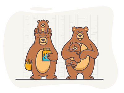 BEARS! bears cub cute fjord healthcare honey illustration medical vector woods