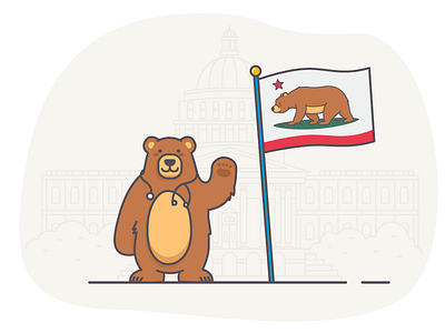 Capitol Doc bear california capitol cub fjord fjord austin flag healthcare illustration medical stethoscope