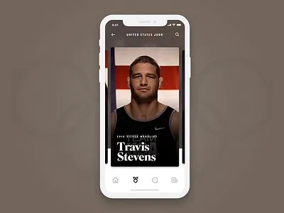 Olympic Profile | Motion Exploration animation athlete card exploration handsome interaction judo motion olympic principle profile sport swipe usa