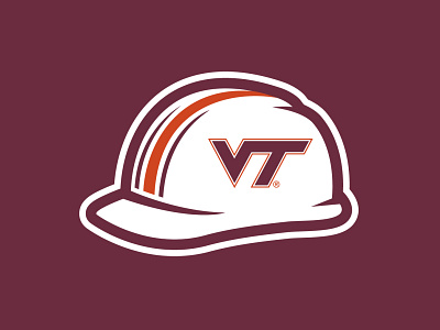 Hard Hat XXI football helmet logo sports virginia tech