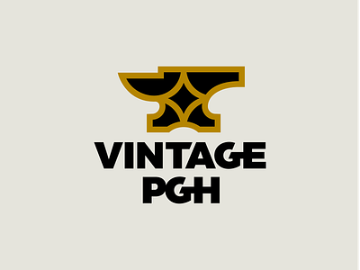 Vintage PGH anvil icon logo pittsburgh star vintage