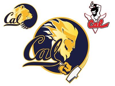 Cal Logo Mix-Up bear cal cali california college hammer logo pa pennsylvania team vulcan