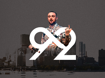 Mac Miller: 92 Til Infinity ✦✦✦ Brand Identity Concept 92 infinity logo mac miller numeral