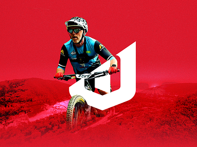Jeff Welsh ✦✦✦ Official Brand Identity bike cyclist lettermark logo monogram