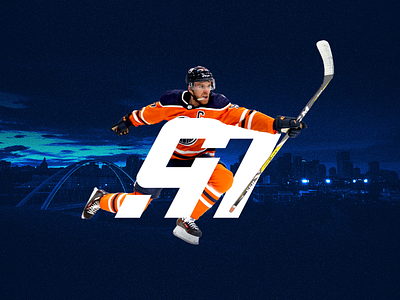 Connor McDavid ✦✦✦ Brand Identity Concept / Personal Case Study athlete connor hockey lettermark logo mcdavid number numeral oilers sports