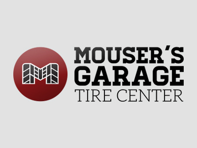 Mouser's Wordmark businessoftires family fatherandson garage mark mousers tires word
