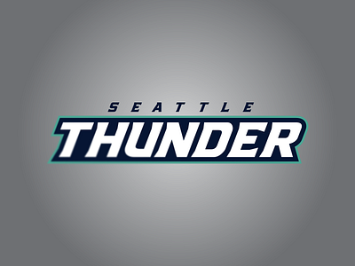 Seattle Thunder Wordmark hockey logo nhl northwest seattle spaceneedle sports team thunder washington wordmark