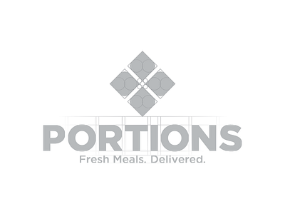 Portions - Golden Ratio drink food fresh geometric golden ratio leaves logo logomark pre portioned