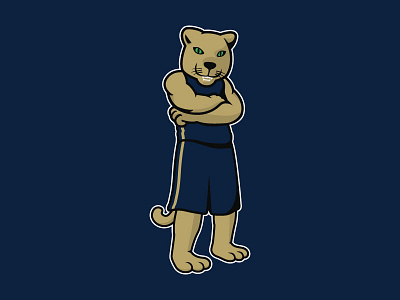 Roc the Panther - Mascot Design college hailtopitt logo mascot panthers pitt pittsburgh roc sports