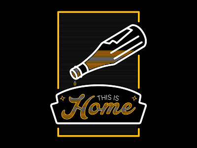 This Is Home - Design Detail home logo neon pittsburgh shirt steelers yinz