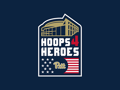 HOOPS 4 HEROES - Pitt Ticket Office acc basketball flag hero logo panthers pitt pittsburgh thepete unitedstates usa
