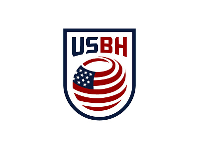 USBH - United States Ball Hockey ball hockey flag hockey logo sports united states usa