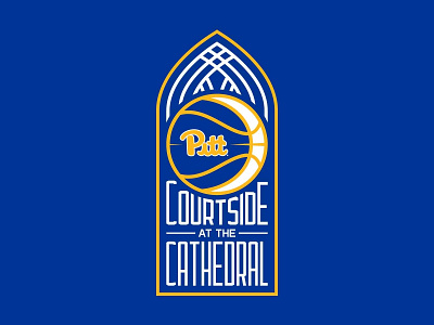 Courtside at the Cathedral arch ball basketball cathedral court logo moon panthers pitt pittsburgh window