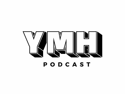 YMH Podcast Logo christina comedian comedy door house logo negative space pazsitzky podcast podcast logo segura tom ymh