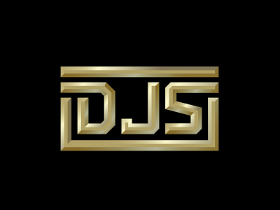DJS Home Improvements bevel gold home improvements industrial lettermark logo metallic renovation