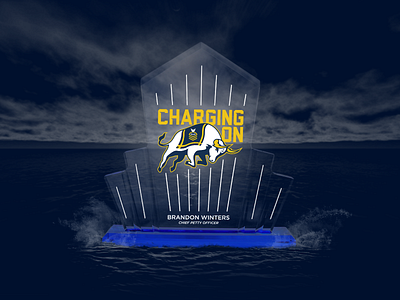 Charging On - Brandon Winters award bull charge chargers command lightning lightning bolt logo mascot navy trophy us usa