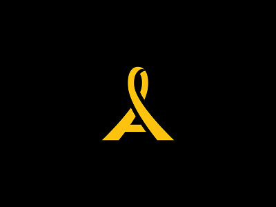 Andrew's Avengers Lettermark lettermark logo ribbon yellow