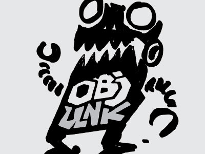 OBJUNK character doodle character logo robot sketchbook