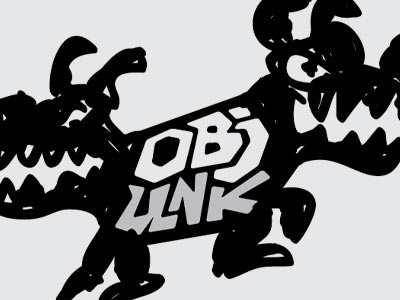 OBJUNK character doodle character dog logo sketchbook