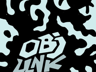 OBJUNK blobby blob character logo sketchbook