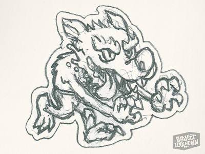 Wolfman Sticker - sketch character design halloween jason gammon monster object unknown sketch sticker wolfman