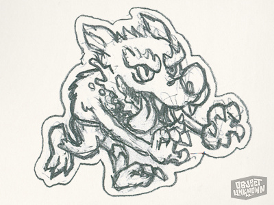 Wolfman Sticker - sketch