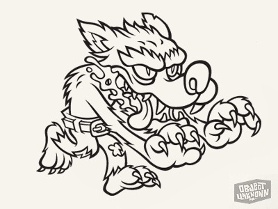 Wolfman sticker ink 1x