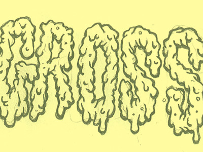 GROSS gooey gross hand drawn type slime