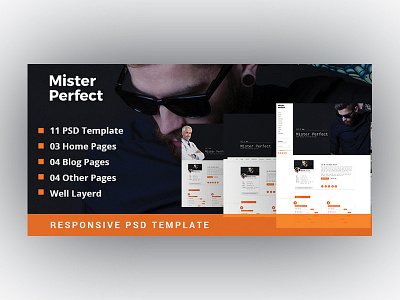 Mister Perfect - Minimal CV/Resume PSD Template