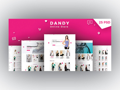 DANDY - Multi-Purpose eCommerce PSD Template bootstrap bootstrap template creative template ecommerce psd template ecommerce template envatomarket multipurpose ecommerce template psd psd template shop psd template store psd template themeforest