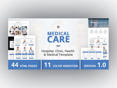 Medical Care - Hospital, Clinic, Health & Medical Template clinic dentist doctor health health center heath care hospital medical medical care medical center one page pharmacy