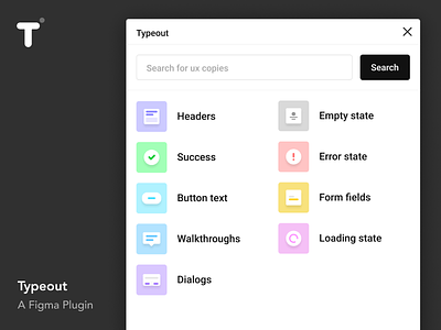 Typeout a figma plugin app communication content copies design design tool figma plugin strategy text ui ux uxcopies