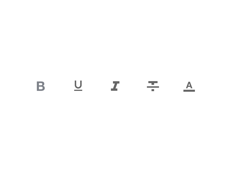 Text editor icon animation aftereffects android animation app delightful design gif icon interaction material material design material icons micro interaction minimal motion simple toolbar trending ui ux