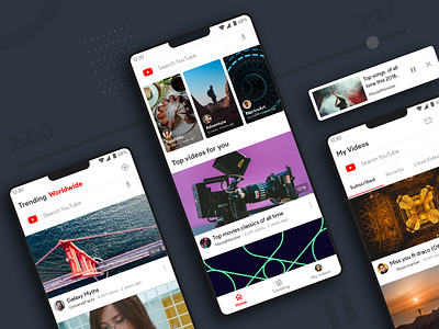 Simplifying Youtube android app case study content design google interaction material material design native app problem solving redesign search bar simplified ui ux video app youtube