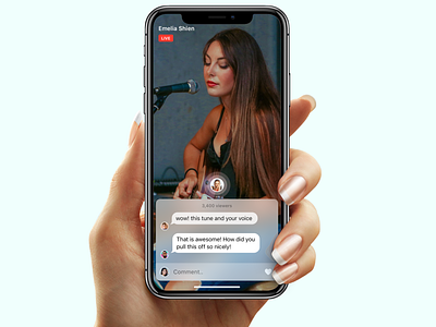 Live Music app iOS 🎤 app interface ios iphone x live live music video music app singing ui ux