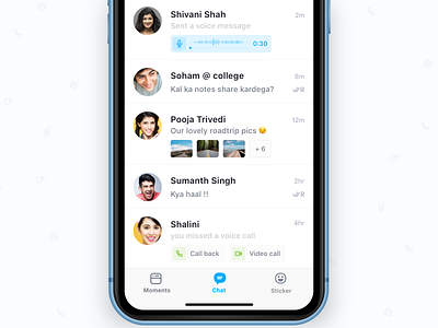 Chat List With Quick Actions Preview By Srikant Shetty For Hike Sticker Chat On Dribbble Chat List With Quick Actions Preview By Srikant Shetty For Hike Sticker Chat On Dribbble
