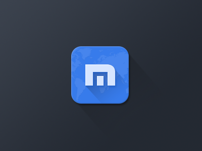 Maxthon Browser blue flat gray icon ios