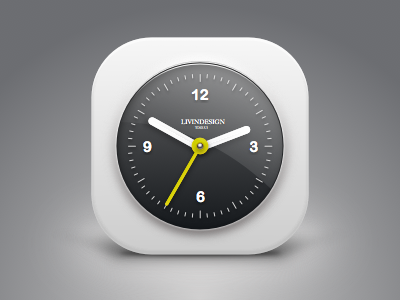 Clock Icon app clean icon ios number sketch time watch white