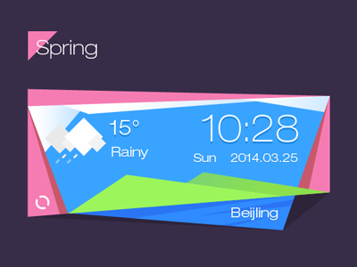 Weather interface spring weather widget